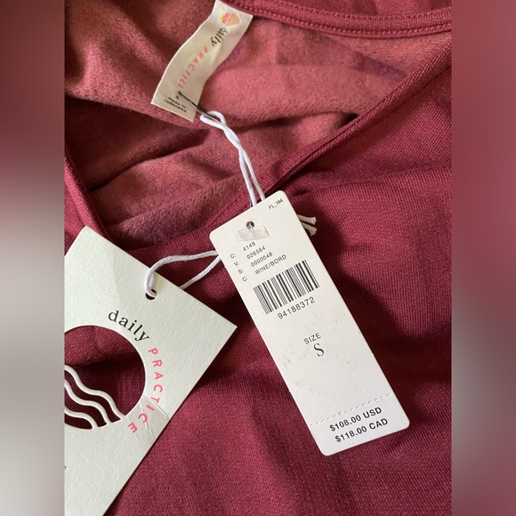 Daily Practice by Anthropologie Sleeveless Drop-Waist Midi Dress S new Wine - Picture 4 of 4